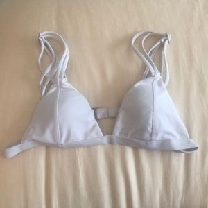white zaful swim top
